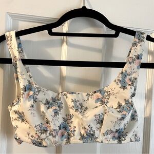 ASOS Floral Bikini Top Size 34 DD/E